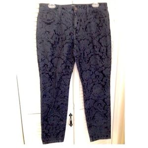 Banana Republic Rare Floral Damask Flocked Skinny Leg Jeans W31